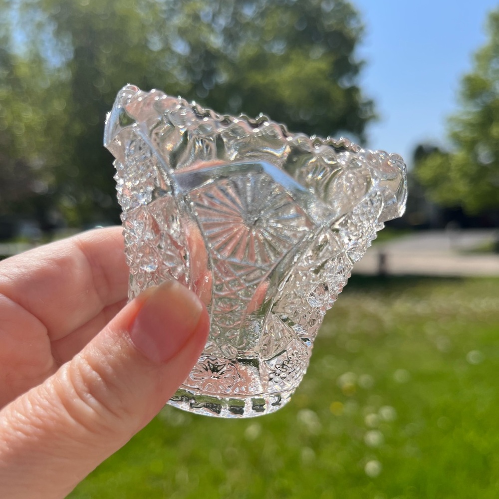 Imperial Glass Daisy and Button toothpick holder